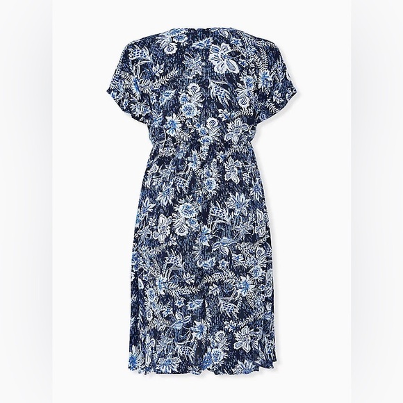 🆕TORRID - 00/0X M/L - NWT FLORAL BLUE WHITE MAXI HI-LO KIMONO CARDIGAN / KAFTAN - Picture 14 of 16